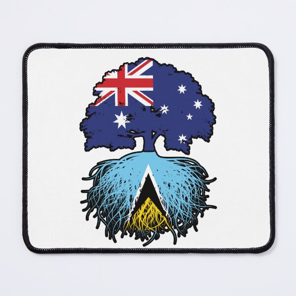 Item preview, Saint Lucia Saint Lucian Australian Australia Tree Roots Flag designed and sold by FlagX.