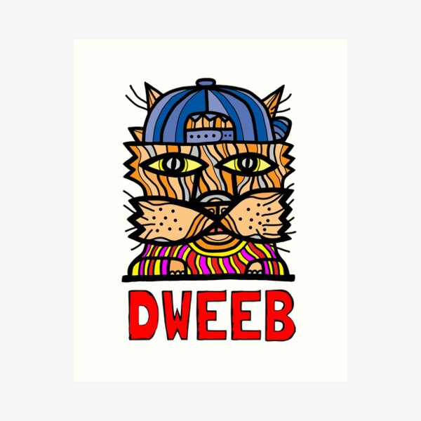 "Dweeb Kat" Art Print