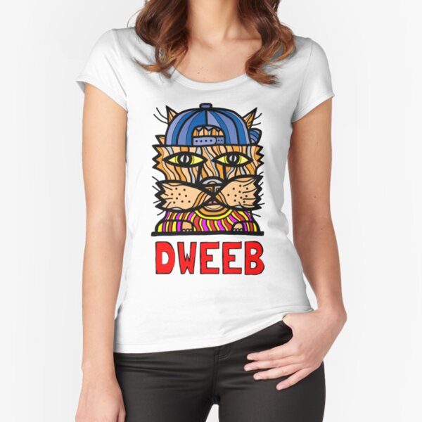 "Dweeb Kat" Fitted Scoop T-Shirt