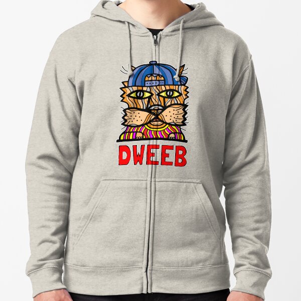 "Dweeb Kat" Zipped Hoodie