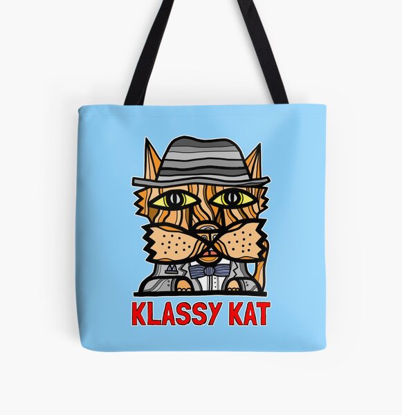 "Klassy Kat" All Over Print Tote Bag