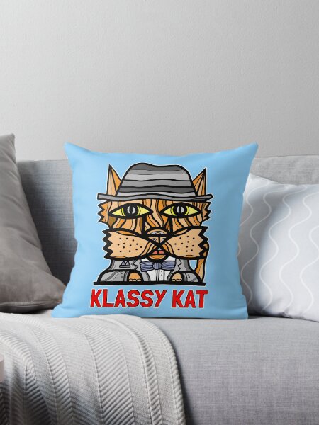 "Klassy Kat" Throw Pillow