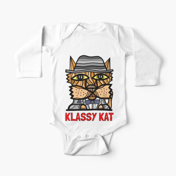 "Klassy Kat" Long Sleeve Baby One-Piece