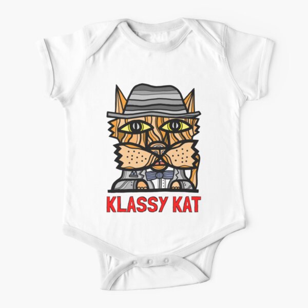 "Klassy Kat" Short Sleeve Baby One-Piece