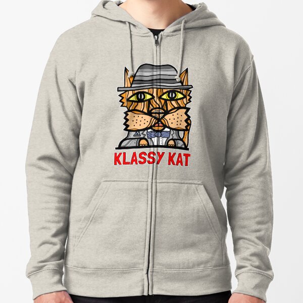 "Klassy Kat" Zipped Hoodie