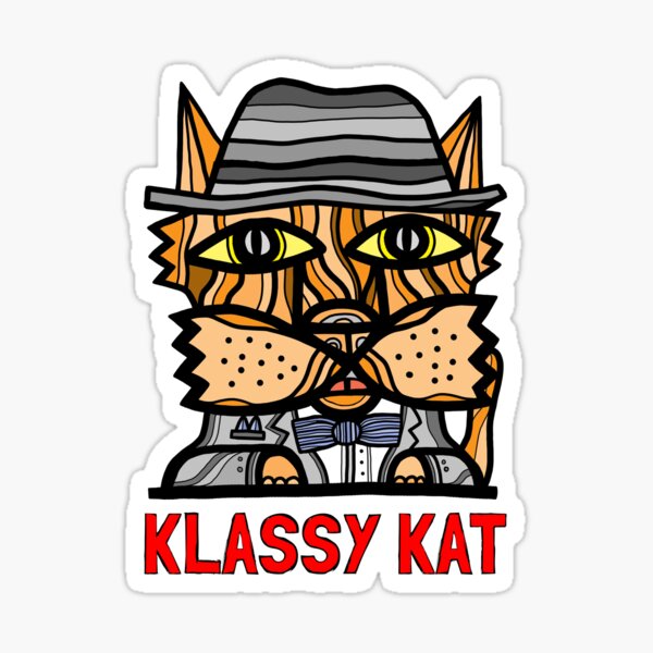 "Klassy Kat" Sticker