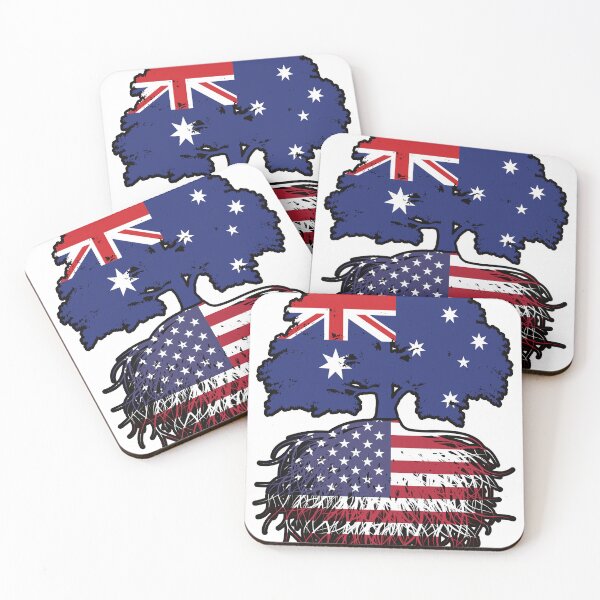 Item preview, USA American Australian Australia Tree Roots Flag designed and sold by FlagX.