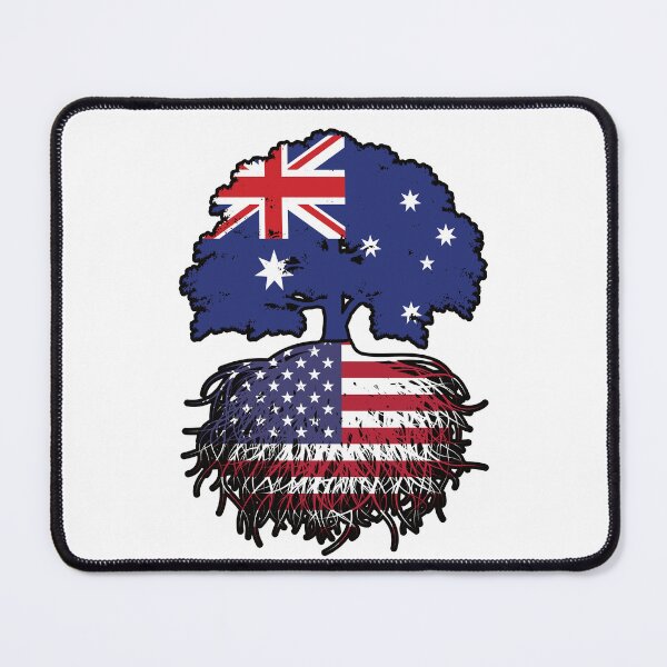 Item preview, USA American Australian Australia Tree Roots Flag designed and sold by FlagX.