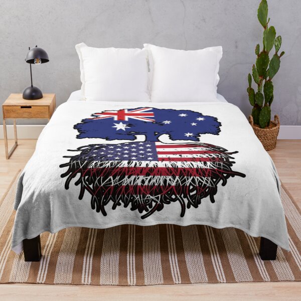 Item preview, USA American Australian Australia Tree Roots Flag designed and sold by FlagX.