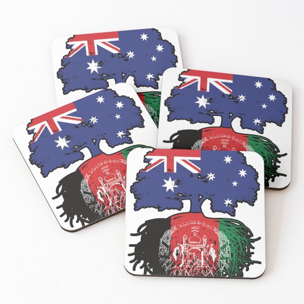 Item preview, Afghanistan Afghan Australian Australia Tree Roots Flag designed and sold by FlagX.