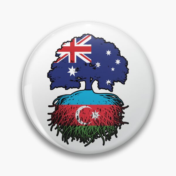 Artikelvorschau, Aserbaidschan Aserbaidschanisch Australisch Australien Baumwurzeln Flagge entworfen und verkauft von FlagX.