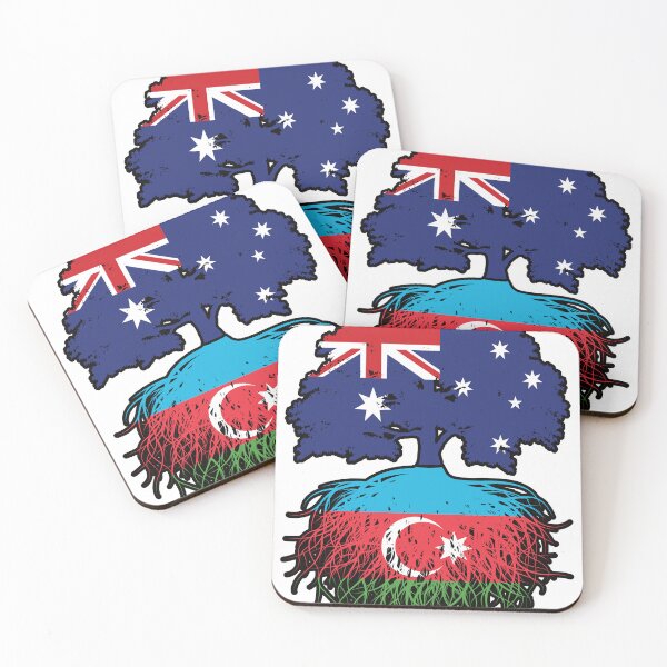 Item preview, Azerbaijan Azerbaijani Australian Australia Tree Roots Flag designed and sold by FlagX.