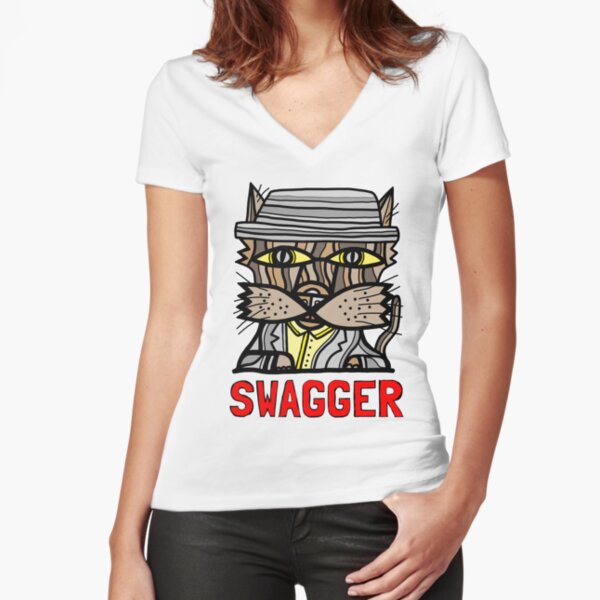 "Swagger" Fitted V-Neck T-Shirt