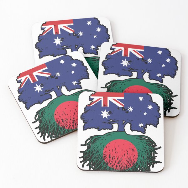 Item preview, Bangladesh Bangladeshi Australian Australia Tree Roots Flag designed and sold by FlagX.