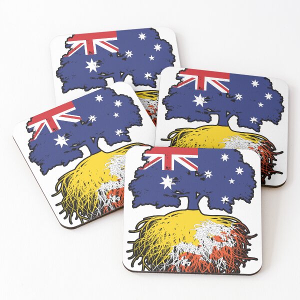 Item preview, Bhutan Bhutanese Australian Australia Tree Roots Flag designed and sold by FlagX.