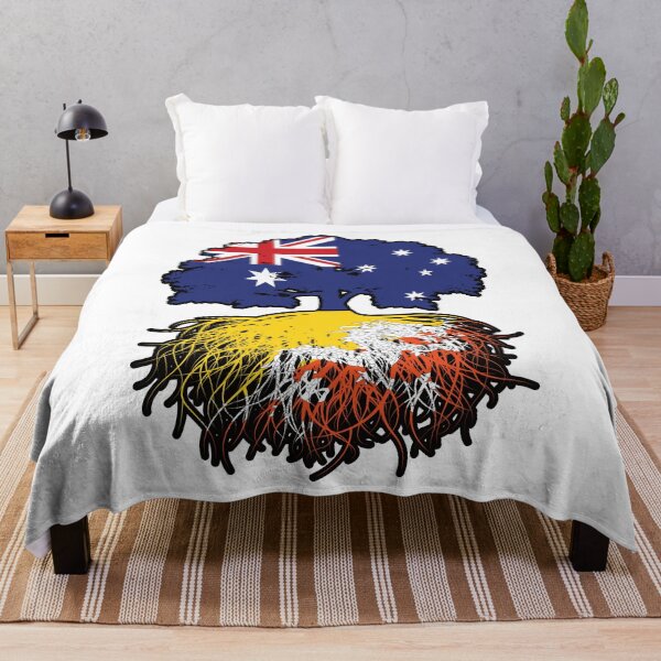 Item preview, Bhutan Bhutanese Australian Australia Tree Roots Flag designed and sold by FlagX.