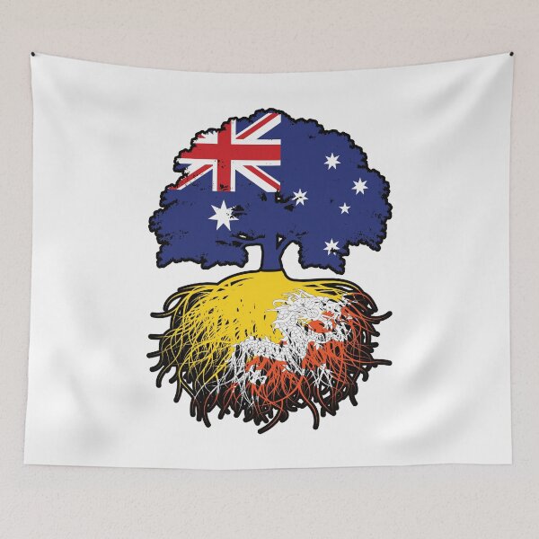 Item preview, Bhutan Bhutanese Australian Australia Tree Roots Flag designed and sold by FlagX.