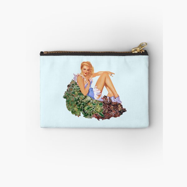 Item preview, Pin-Up Stoner Girl On Green and Purple Nugs designed and sold by wildeweed.