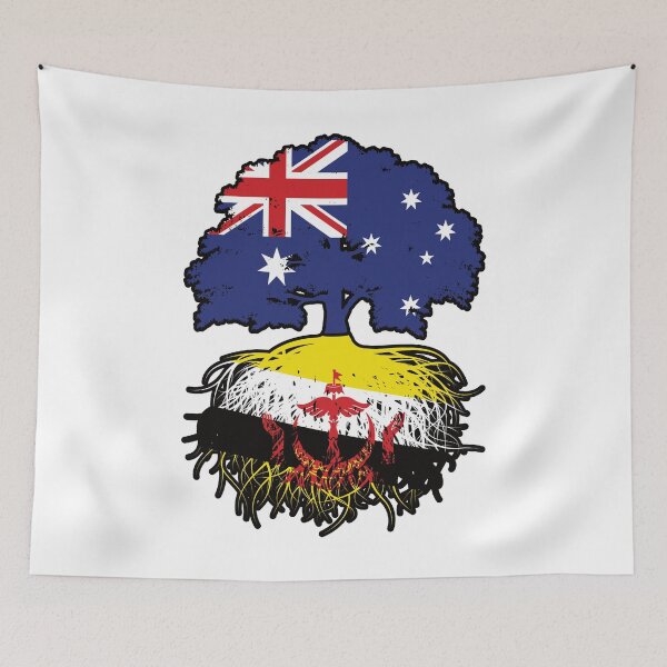 Item preview, Brunei Bruneian Australian Australia Tree Roots Flag designed and sold by FlagX.