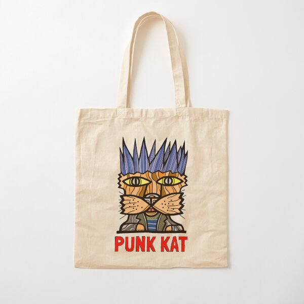 "Punk Kat" Cotton Tote Bag