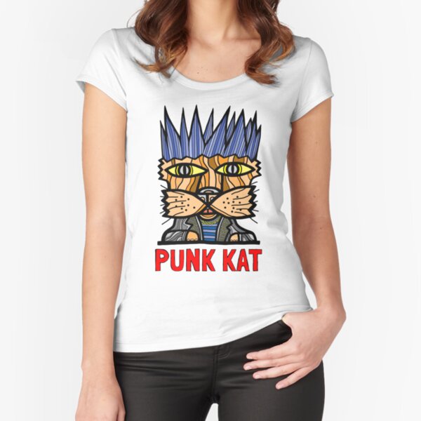 "Punk Kat" Fitted Scoop T-Shirt