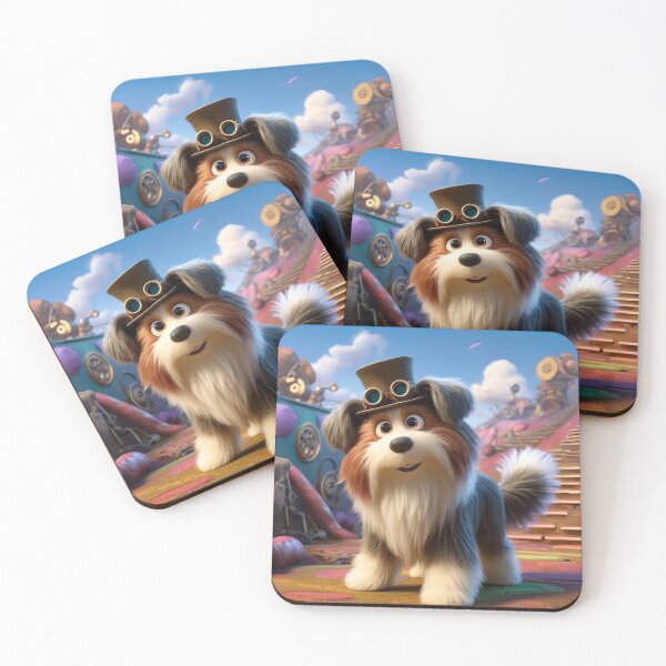 Item preview, Steampunk Bearded Collie designed and sold by Sillytoe.