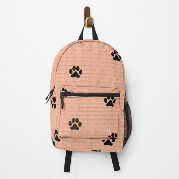 Item preview, A pattern of black and white paw prints on a pink background designed and sold by PWDigitalArt.