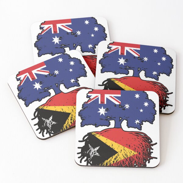 Item preview, East Timor Timorese Australian Australia Tree Roots Flag designed and sold by FlagX.
