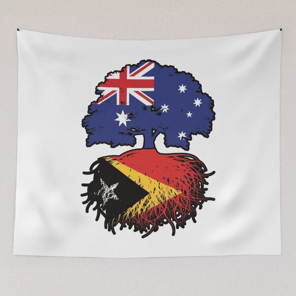 Item preview, East Timor Timorese Australian Australia Tree Roots Flag designed and sold by FlagX.
