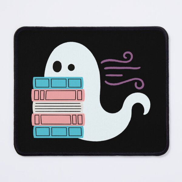 Item preview, trans pride book ghost reading designed and sold by DesignsByAND.