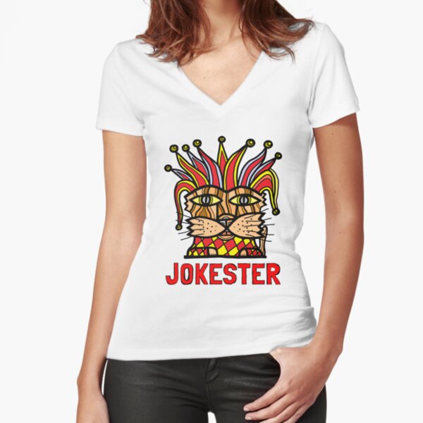 "Jokester" Fitted V-Neck T-Shirt