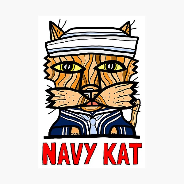 "Navy Kat" Photographic Print