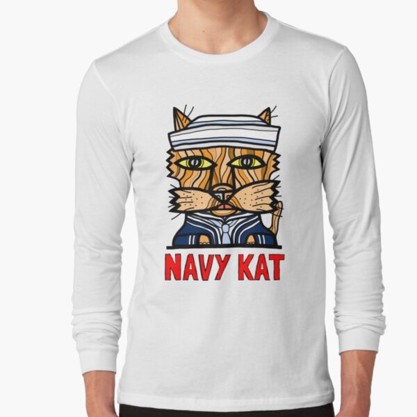 "Navy Kat" Long Sleeve T-Shirt