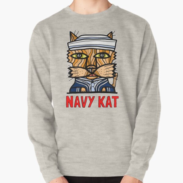 "Navy Kat" Pullover Sweatshirt