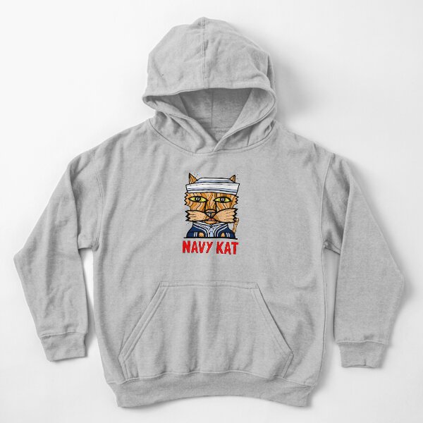 "Navy Kat" Kids Pullover Hoodie