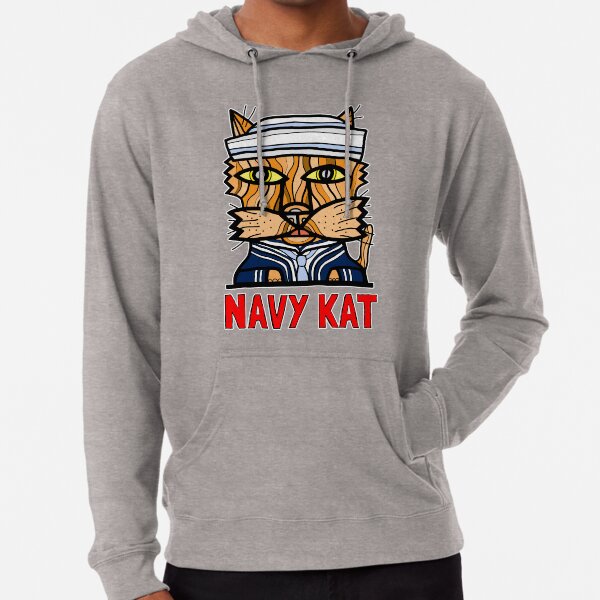 "Navy Kat" Lightweight Hoodie