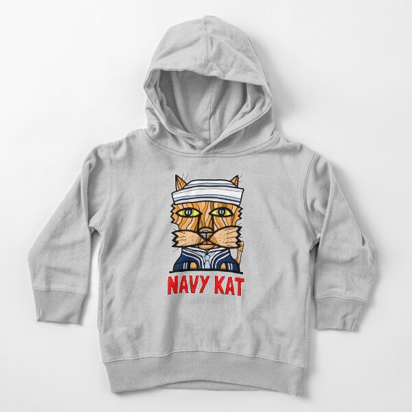 "Navy Kat" Toddler Pullover Hoodie