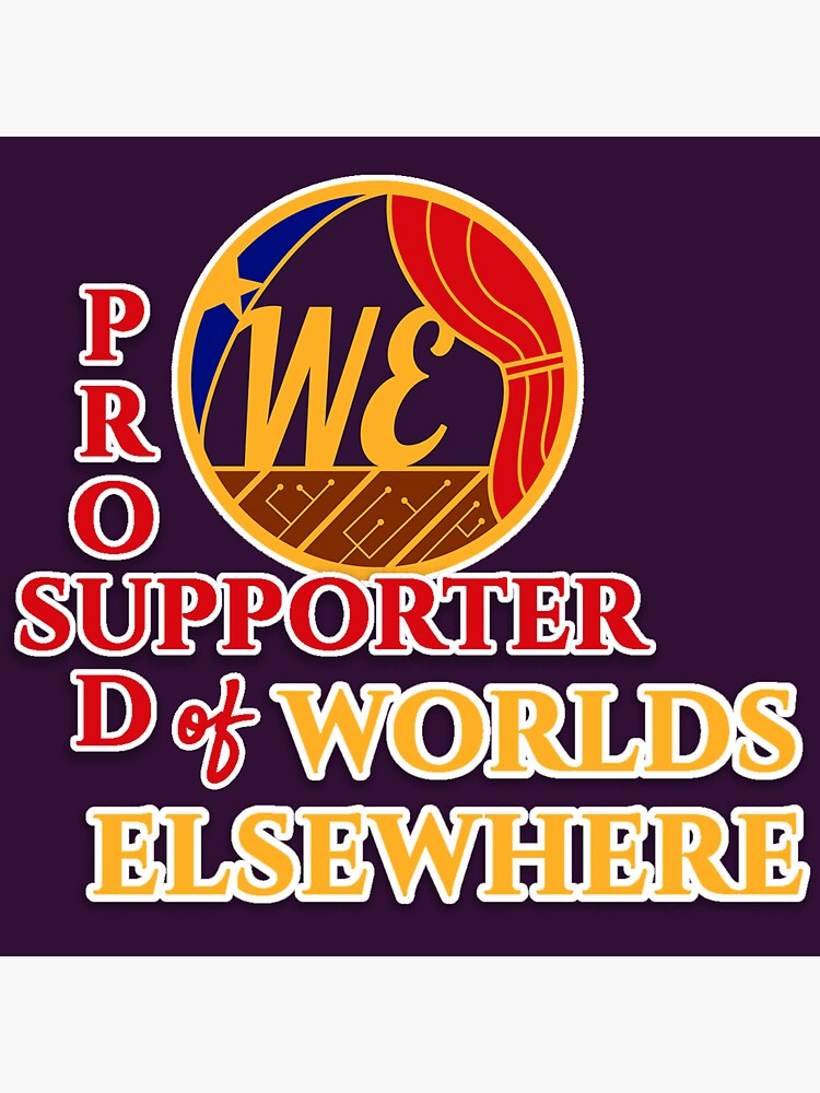 Thumbnail 3 of 3, Sticker, Proud Supporter - Purple designed and sold by WorldsElsewhere.