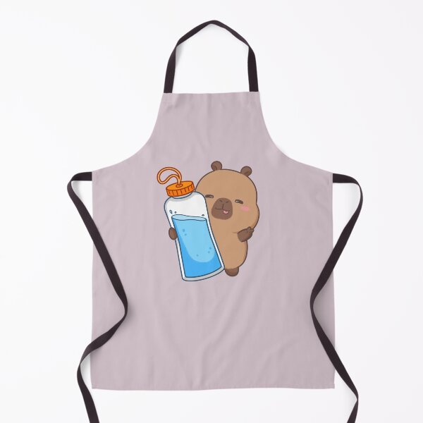 Item preview, Cute Capybara with Water Bottle designed and sold by CapyFun.
