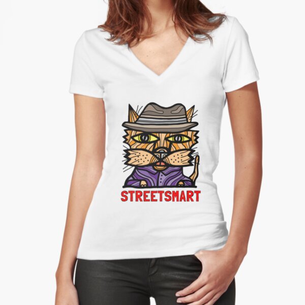 "StreetSmart" Fitted V-Neck T-Shirt