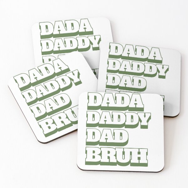 Item preview, dada,daddy,dad,bruh in army green Stickers and more designed and sold by CRandRRstickers.