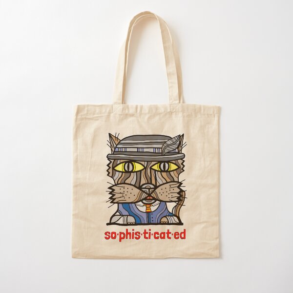 "so-phis-ti-cat-ed" Cotton Tote Bag