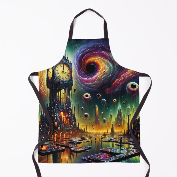 Item preview, Haunting Clock Tower in a Nightmarish Cityscape designed and sold by koreatvtea.