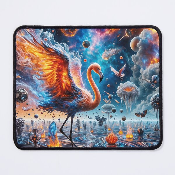 Item preview, Flamingo of Liquid Fire in a Chaotic Sky designed and sold by koreatvtea.