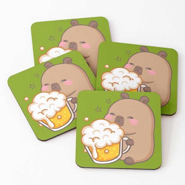 Artikelvorschau, Niedliches Capybara mit Bierillustration entworfen und verkauft von CapyFun.