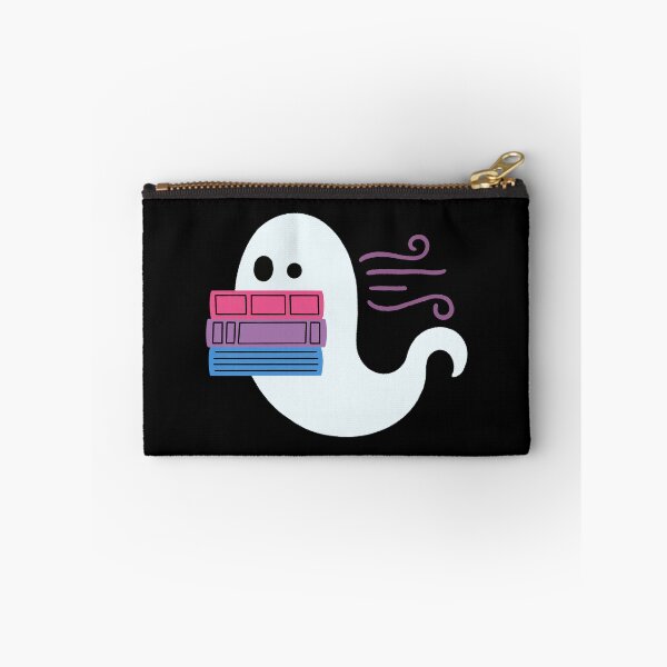 Item preview, bisexual pride book ghost reading designed and sold by DesignsByAND.