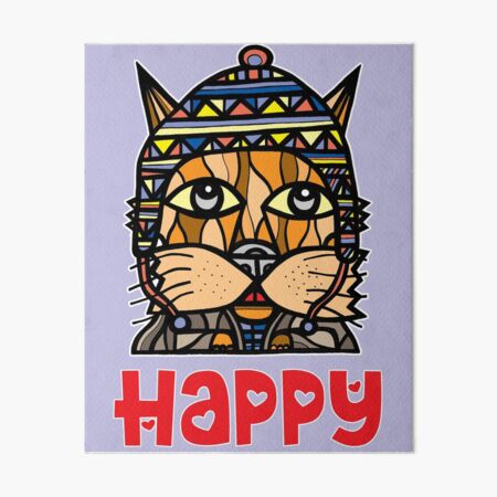 Happy Art Board Print