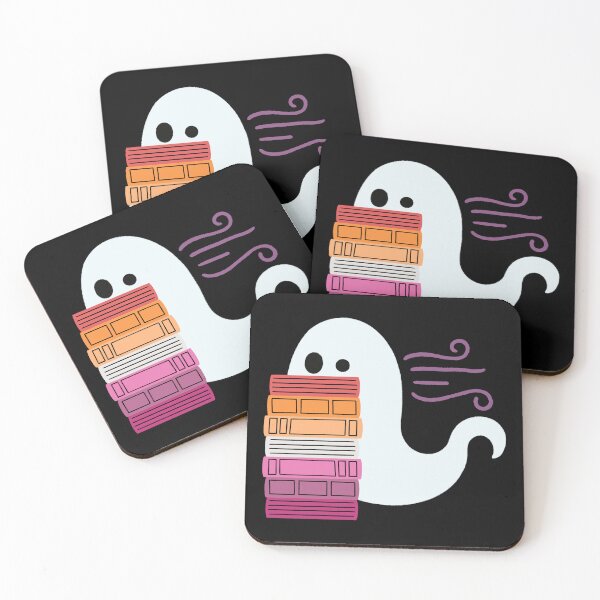 Item preview, sapphic pride book ghost reading designed and sold by DesignsByAND.