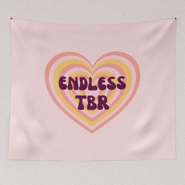 Item preview, Endless TBR Retro heart Book Lover Bookish Aesthetics Romance Girlie designed and sold by BookishSerena.