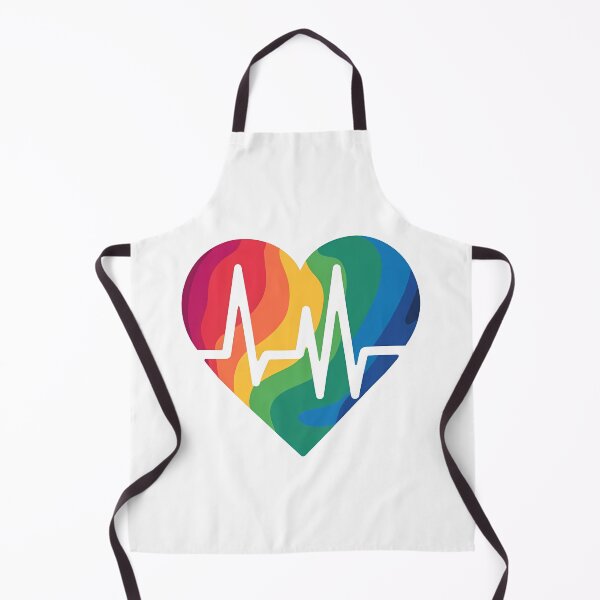 Item preview, ECG Corazón arcoiris designed and sold by Black Sands Art.